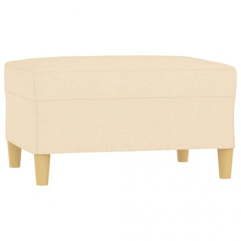 Fußhocker Creme 70x55x41 cm Stoff