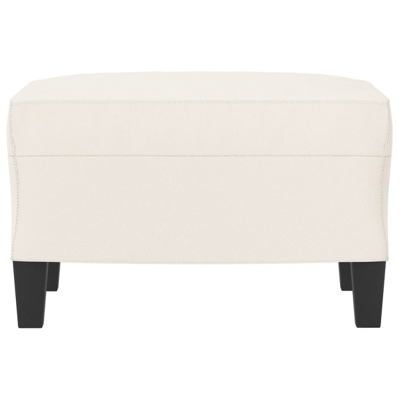 Fußhocker Creme 60x50x41 cm Kunstleder
