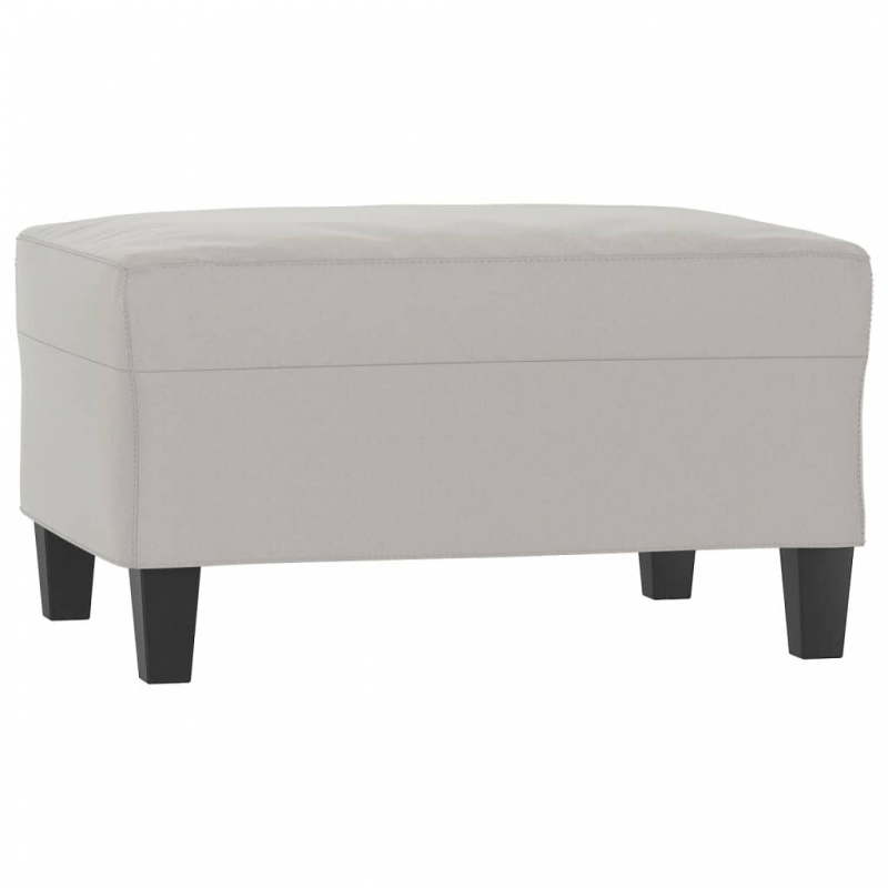 Fußhocker Hellgrau 70x55x41 cm Mikrofasergewebe