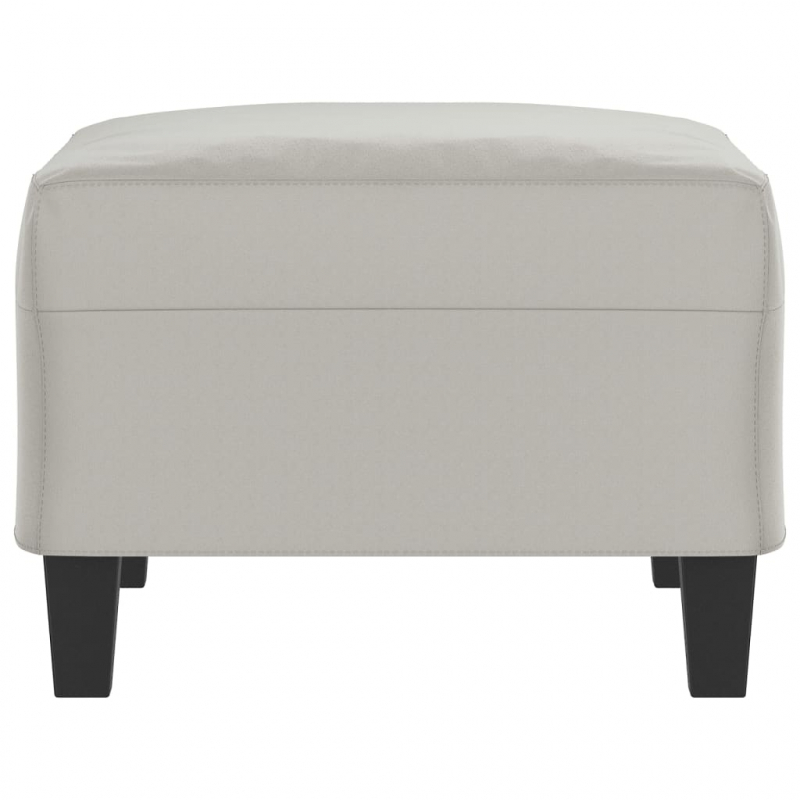 Fußhocker Hellgrau 70x55x41 cm Mikrofasergewebe