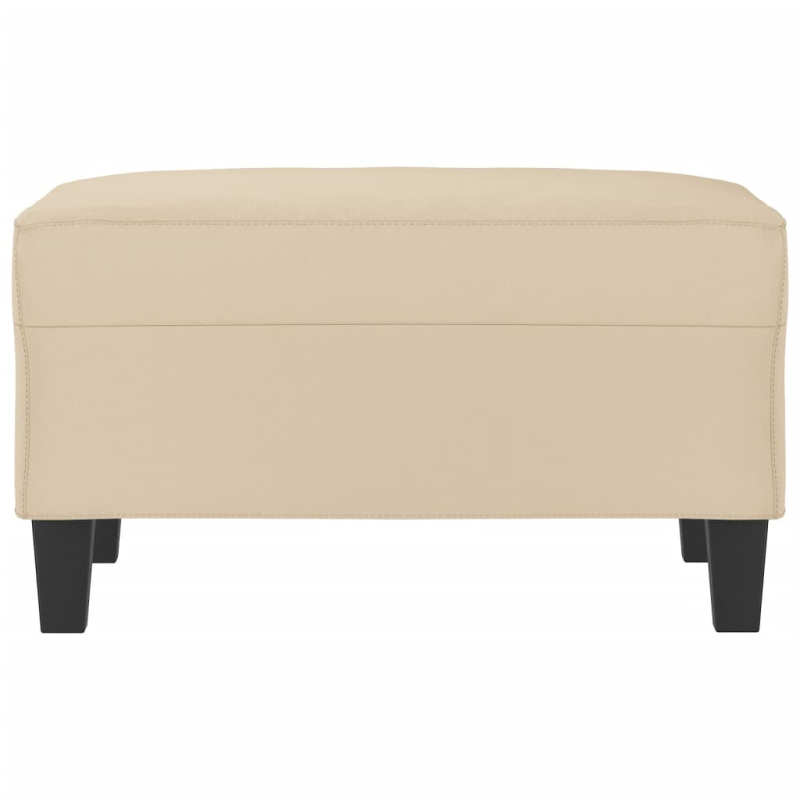 Fußhocker Creme 70x55x41 cm Mikrofasergewebe