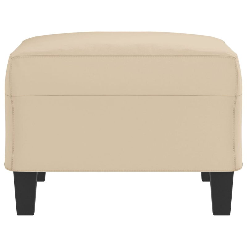 Fußhocker Creme 70x55x41 cm Mikrofasergewebe