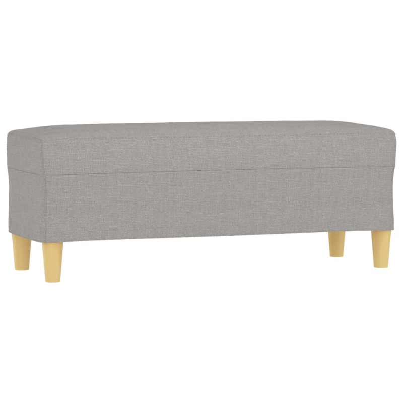 Sitzbank Hellgrau 100x35x41 cm Stoff