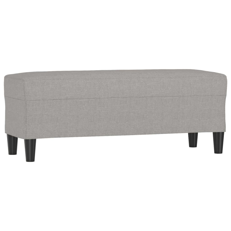 Sitzbank Hellgrau 100x35x41 cm Stoff
