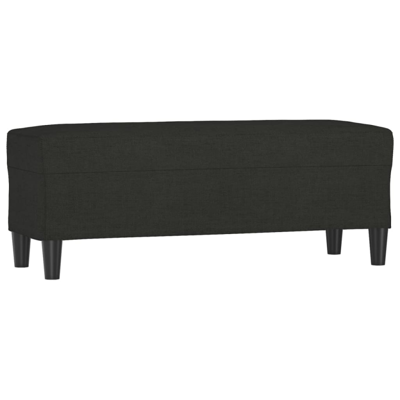 Sitzbank Schwarz 100x35x41 cm Stoff