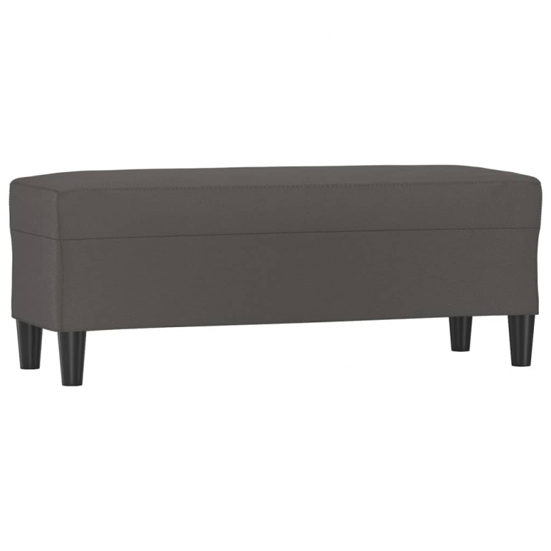 Sitzbank Grau 100x35x41 cm Kunstleder