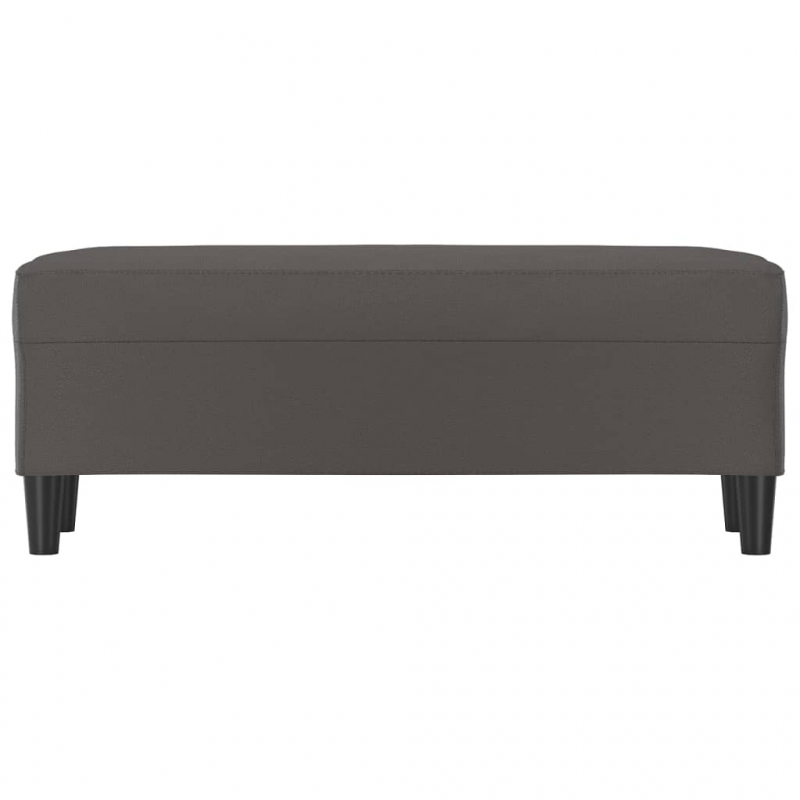 Sitzbank Grau 100x35x41 cm Kunstleder