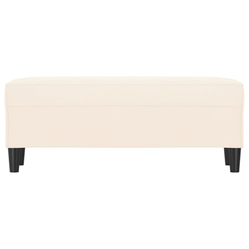 Sitzbank Creme 100x35x41 cm Samt