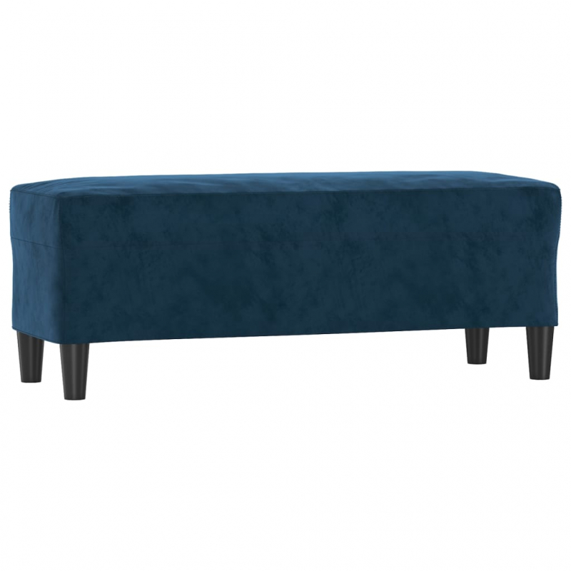 Sitzbank Blau 100x35x41 cm Samt