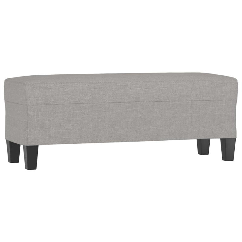 Sitzbank Hellgrau 100x35x41 cm Stoff