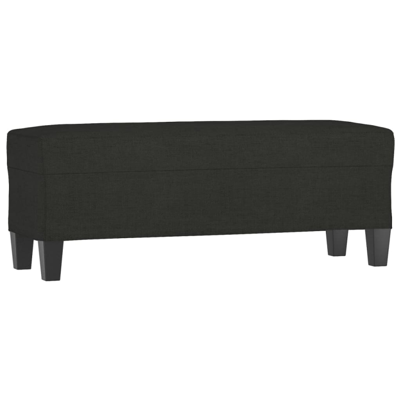 Sitzbank Schwarz 100x35x41 cm Stoff