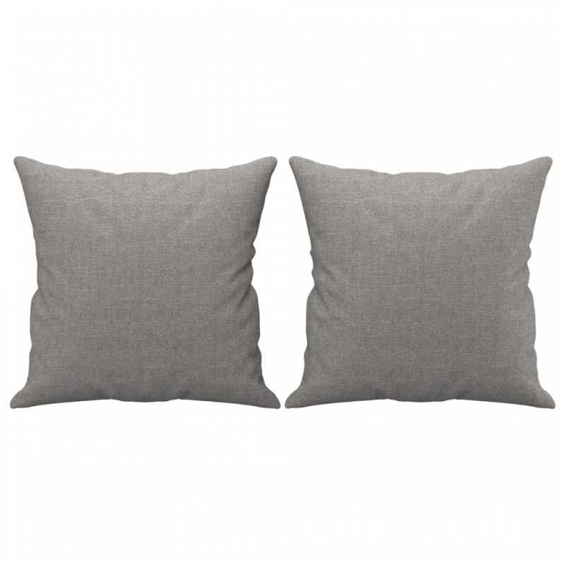 Zierkissen 2 Stk. Hellgrau 40x40 cm Stoff