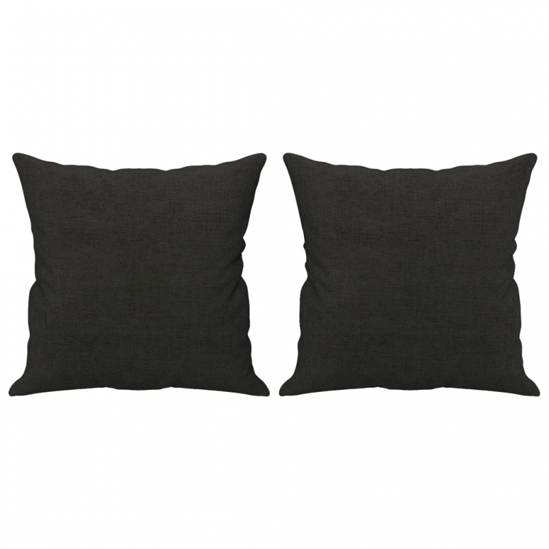 Zierkissen 2 Stk. Schwarz 40x40 cm Stoff