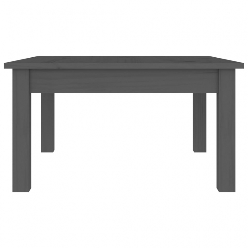 Couchtisch Grau 55x55x30 cm Massivholz Kiefer