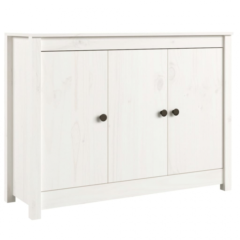 Sideboard Weiß 100x35x74 cm Massivholz Kiefer