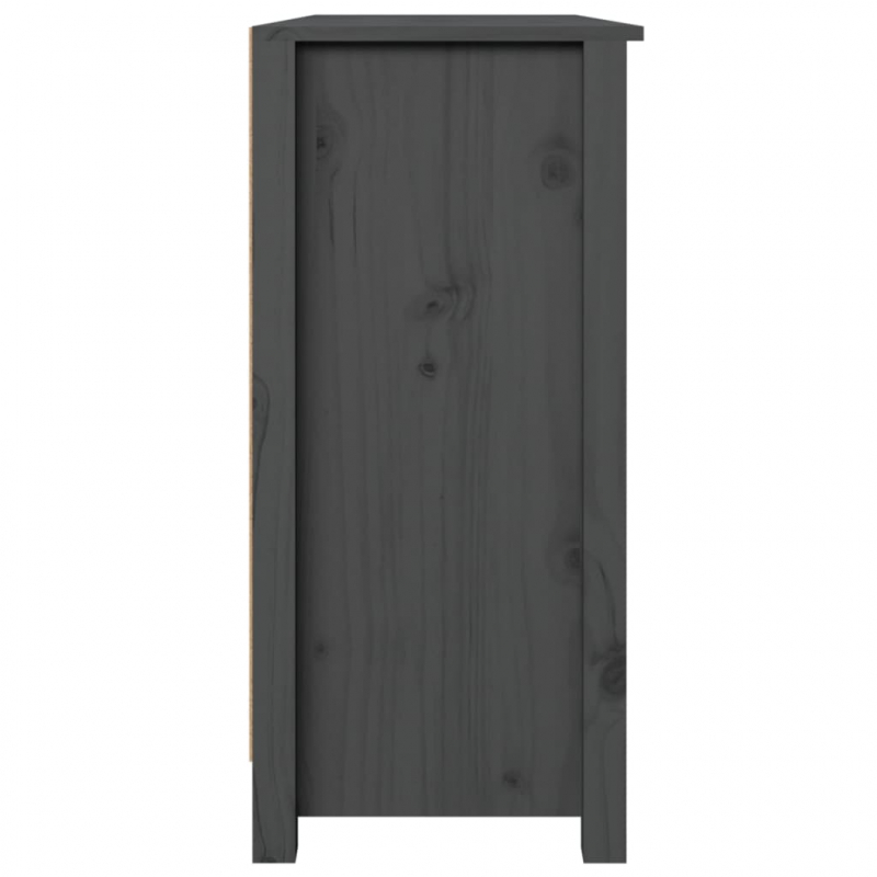 Sideboard Grau 100x35x74 cm Massivholz Kiefer