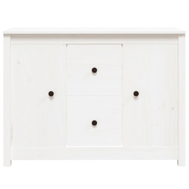 Sideboard Weiß 100x35x74 cm Massivholz Kiefer