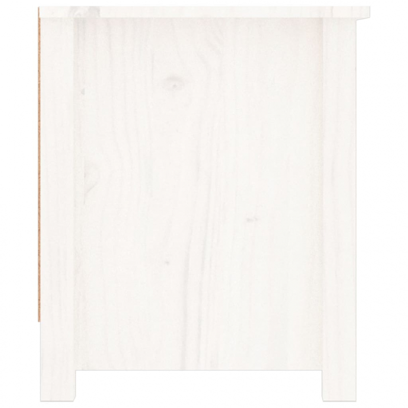 Schuhschrank Weiß 110x38x45,5 cm Massivholz Kiefer