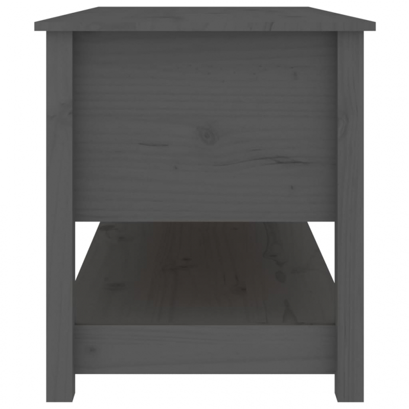 Couchtisch Grau 102x49x55 cm Massivholz Kiefer