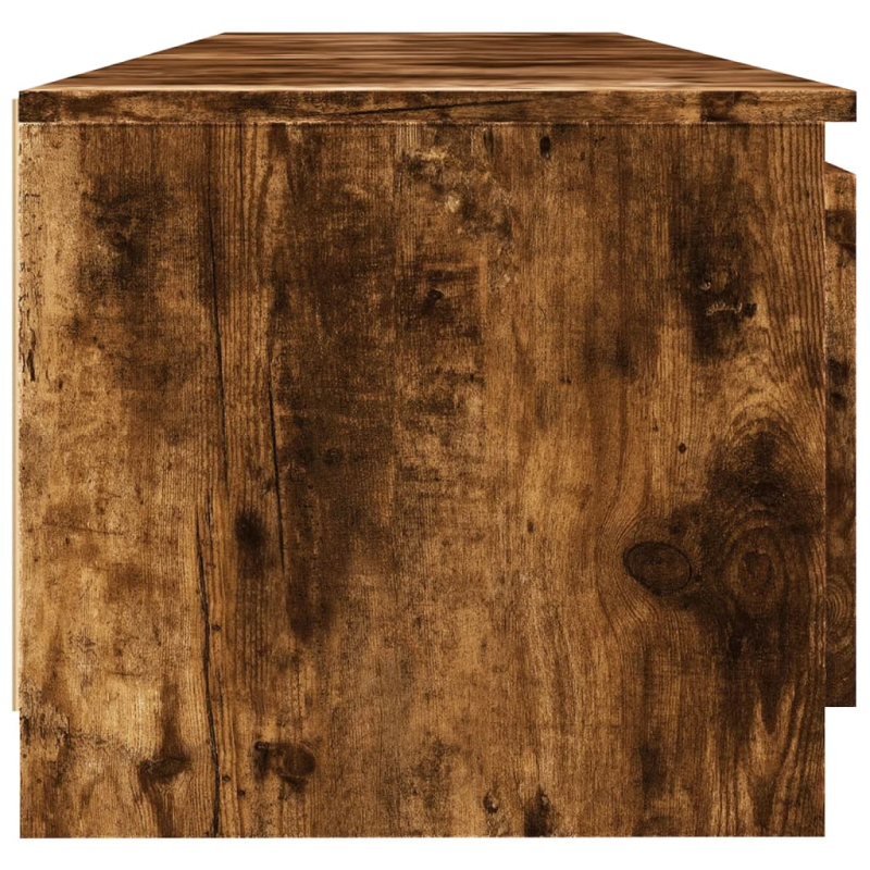 TV-Schrank mit LED-Leuchten Räuchereiche 140x40x35,5 cm