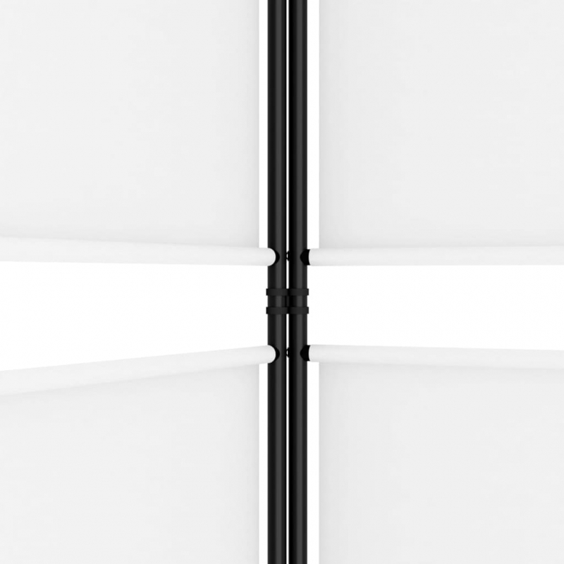 4-tlg. Paravent Weiß 200x180 cm Stoff