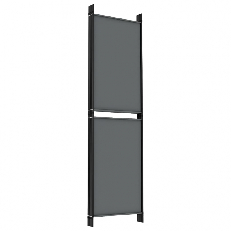 6-tlg. Paravent Anthrazit 300x180 cm Stoff