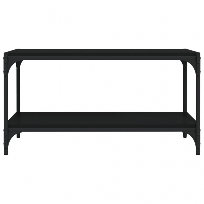 TV-Schrank Schwarz 80x33x41 cm Holzwerkstoff und Stahl