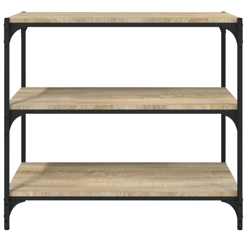 Bücherregal Sonoma-Eiche 80x33x70,5 cm Holzwerkstoff und Stahl
