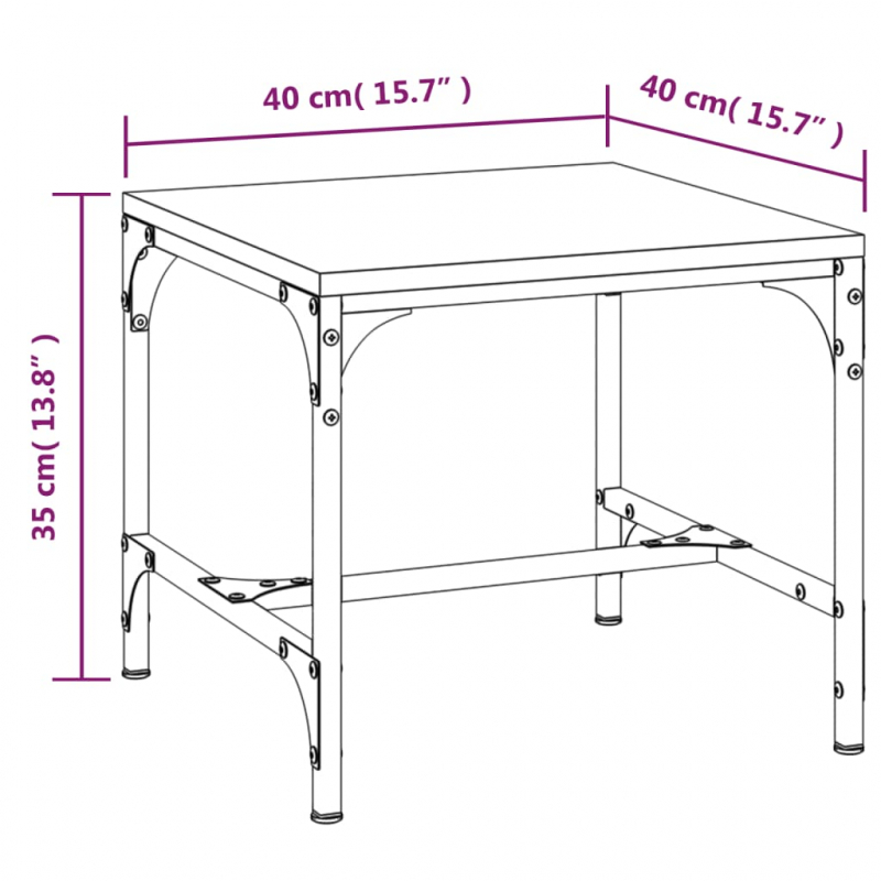 Beistelltische 2 Stk. Braun Eiche 40x40x35 cm Holzwerkstoff