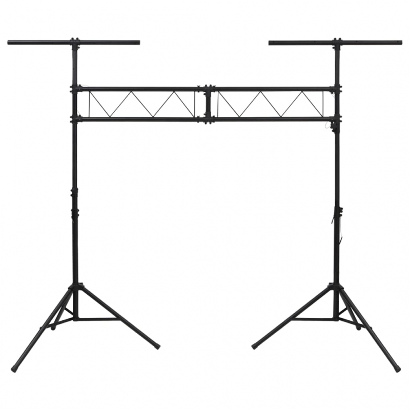 Leuchtenstativ Schwarz 338x115x(180-300) cm Stahl