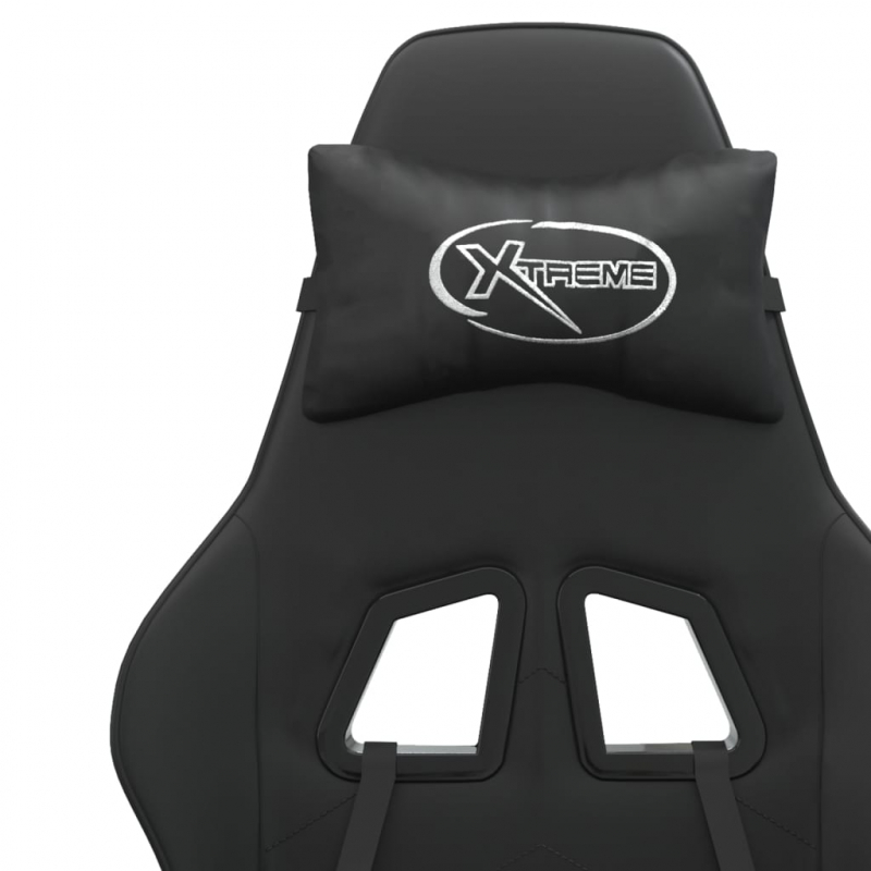 Gaming-Stuhl Drehbar Schwarz Kunstleder