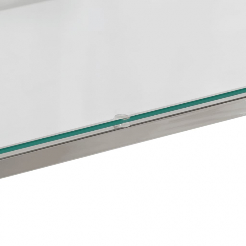 Konsolentisch Silbern Edelstahl und Hartglas