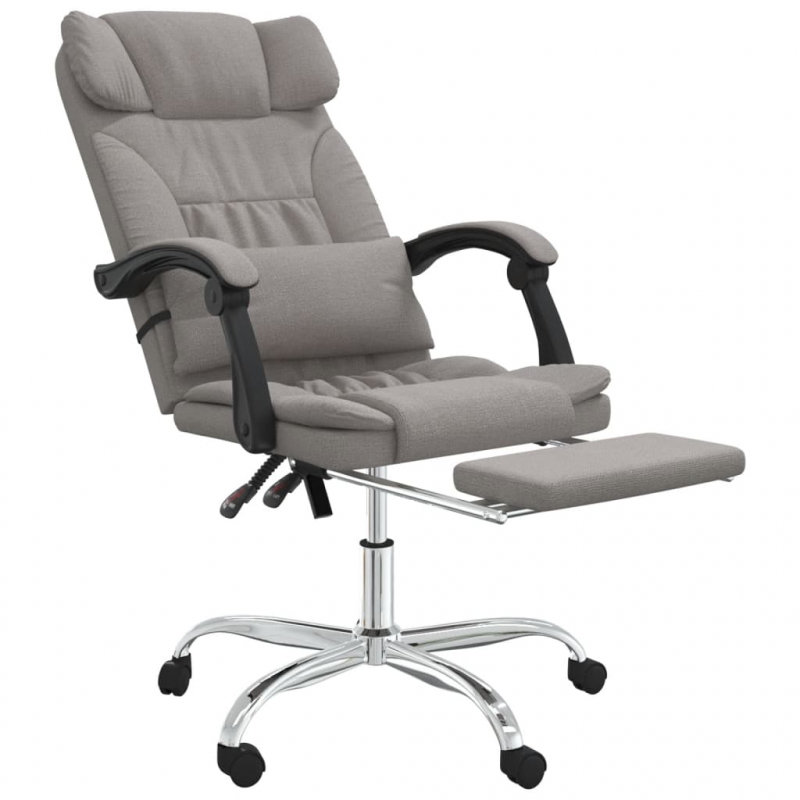 Bürostuhl mit Massagefunktion Taupe Stoff