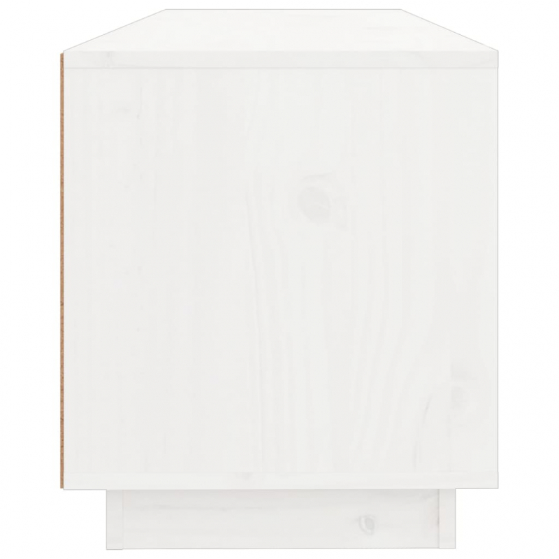 TV-Schrank Weiß 100x34x40 cm Massivholz Kiefer