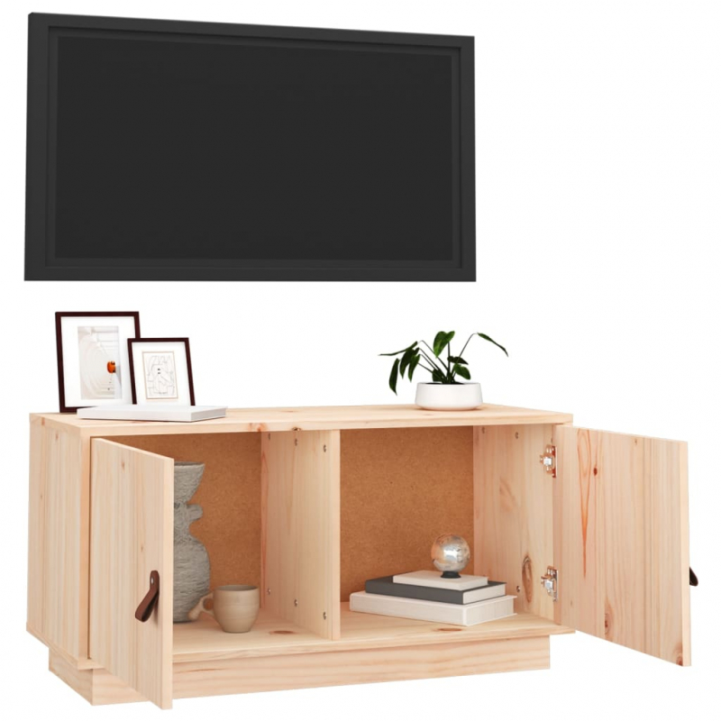 TV-Schrank 80x34x40 cm Massivholz Kiefer