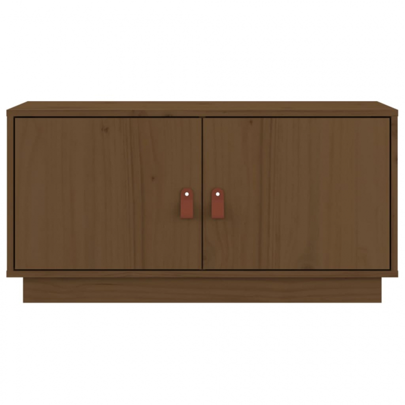 TV-Schrank Honigbraun 80x34x40 cm Massivholz Kiefer