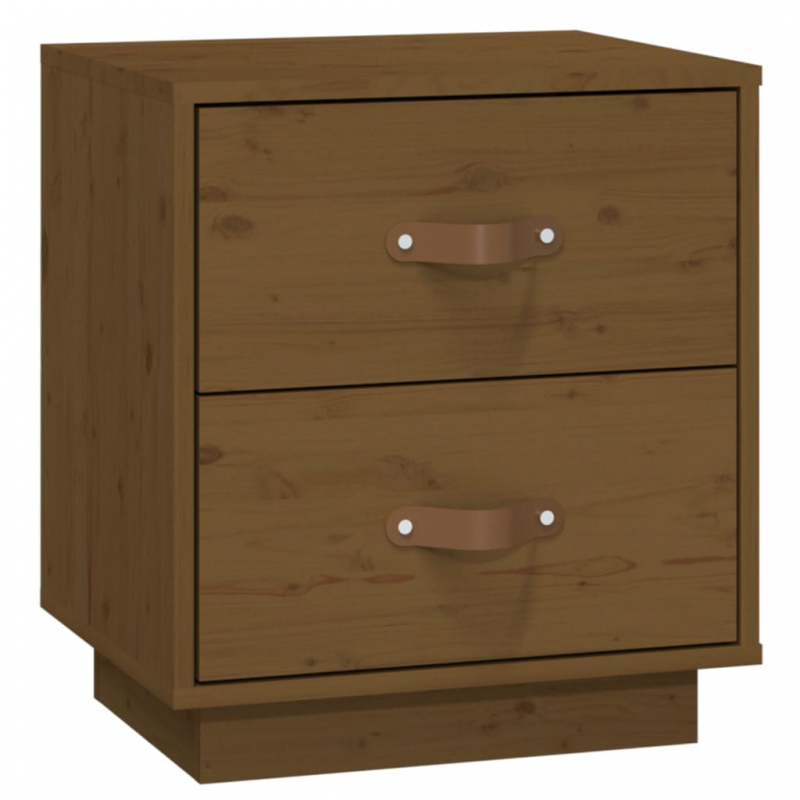  Nachttisch Honigbraun 40x34x45 cm Massivholz Kiefer