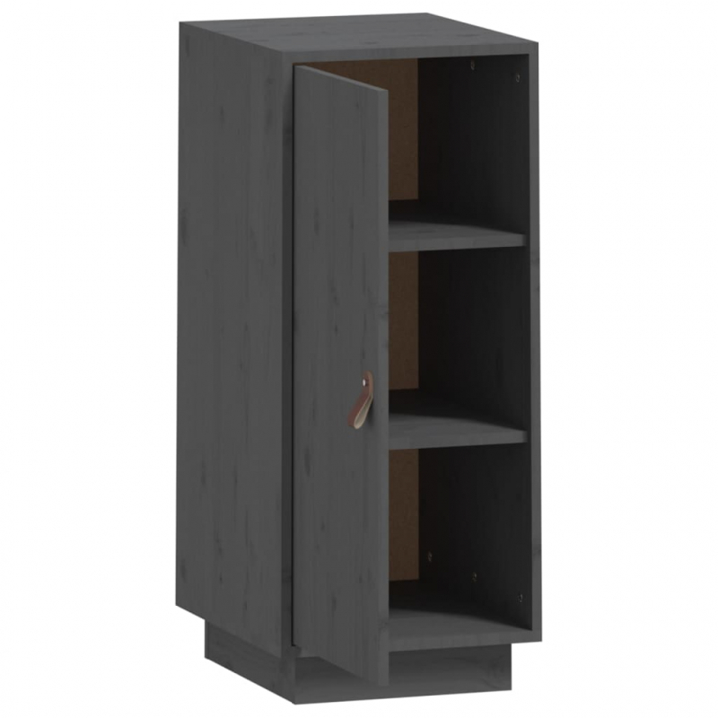 Sideboard Grau 34x40x75 cm Massivholz Kiefer