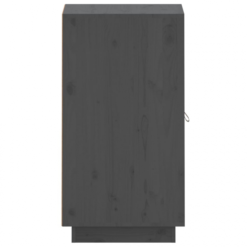 Sideboard Grau 34x40x75 cm Massivholz Kiefer