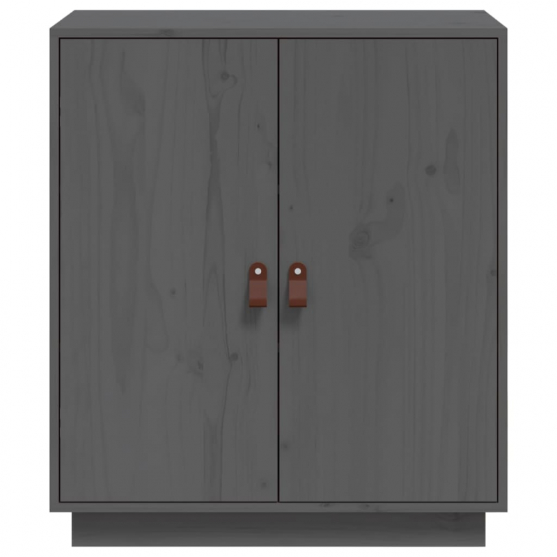 Sideboard Grau 65,5x40x75 cm Massivholz Kiefer
