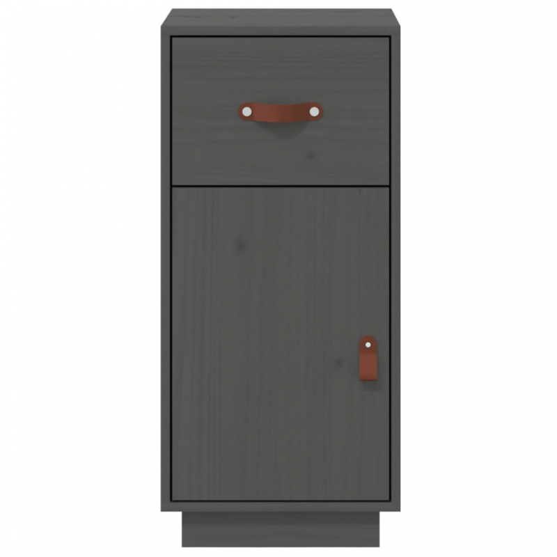 Sideboard Grau 34x40x75 cm Massivholz Kiefer