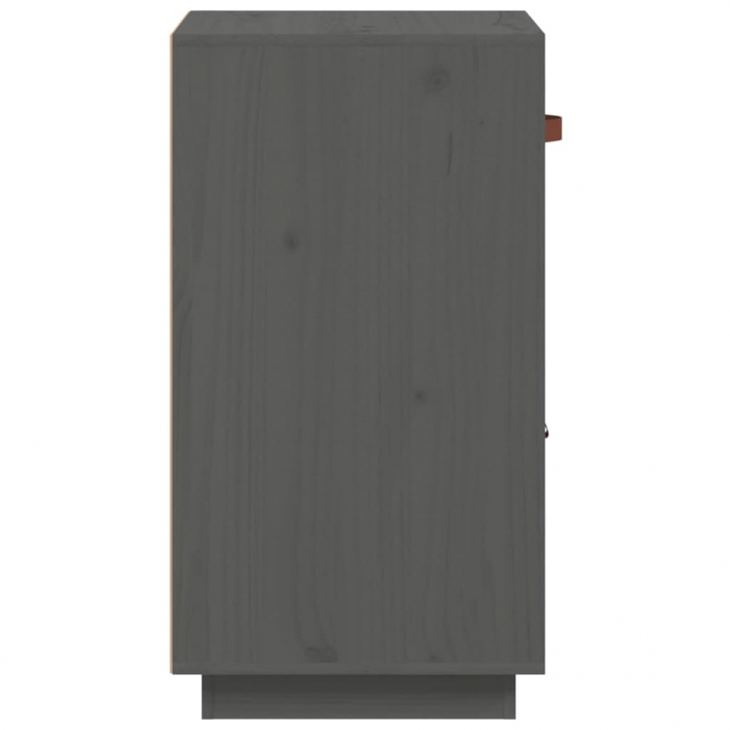 Sideboard Grau 34x40x75 cm Massivholz Kiefer