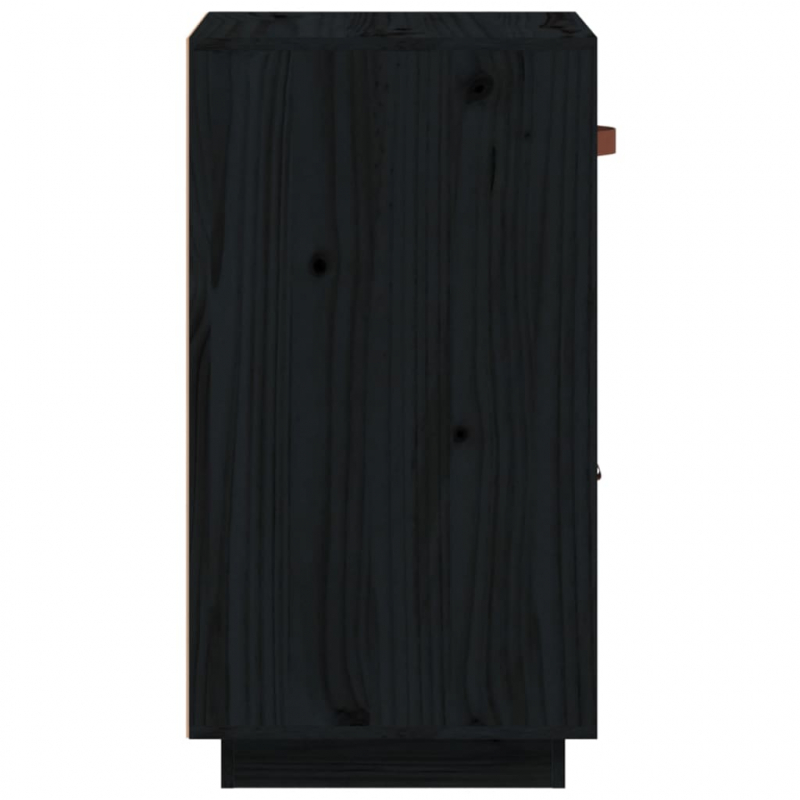 Sideboard Schwarz 34x40x75 cm Massivholz Kiefer