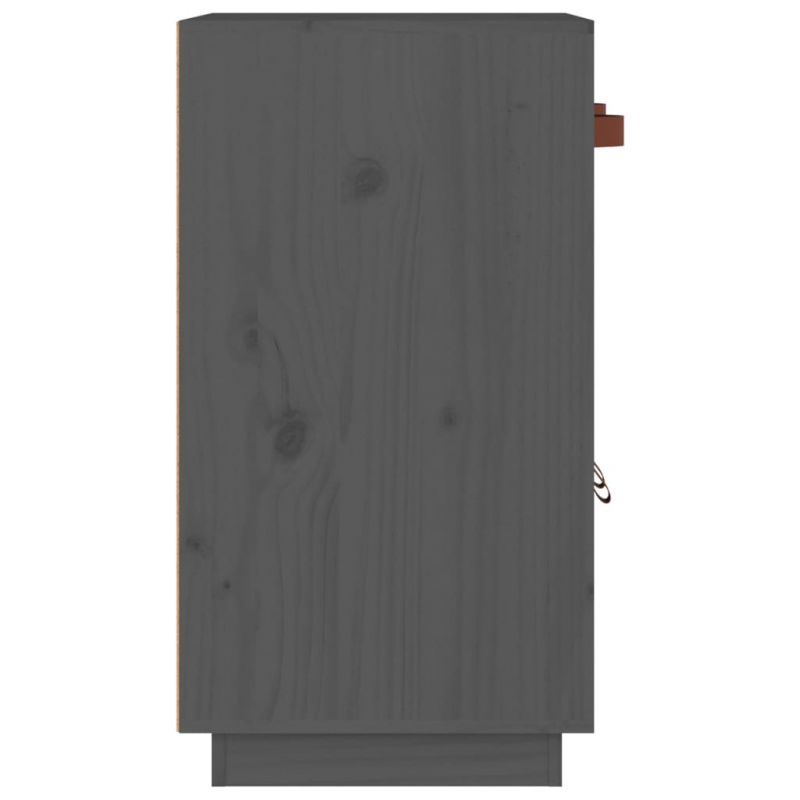 Sideboard Grau 65,5x40x75 cm Massivholz Kiefer