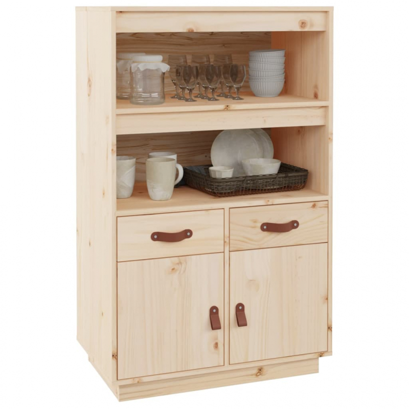 Highboard 67x40x108,5 cm Massivholz Kiefer