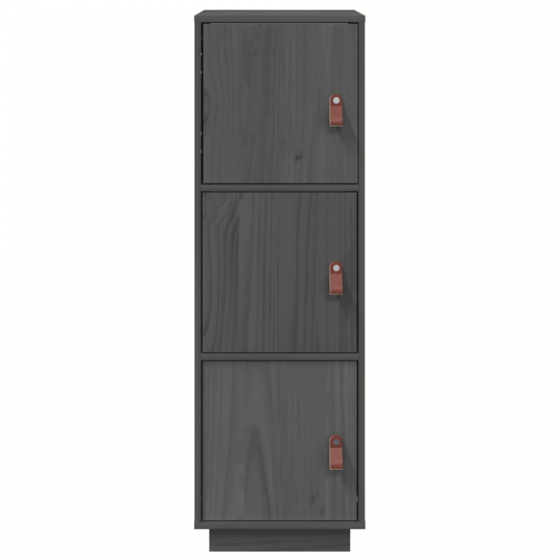 Highboard Grau 34x40x108,5 cm Massivholz Kiefer
