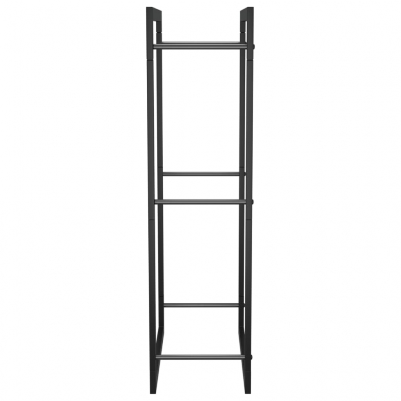 Brennholzregal Mattschwarz 50x28x94 cm Stahl