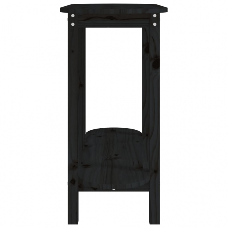 Konsolentisch Schwarz 110x40x80 cm Massivholz Kiefer