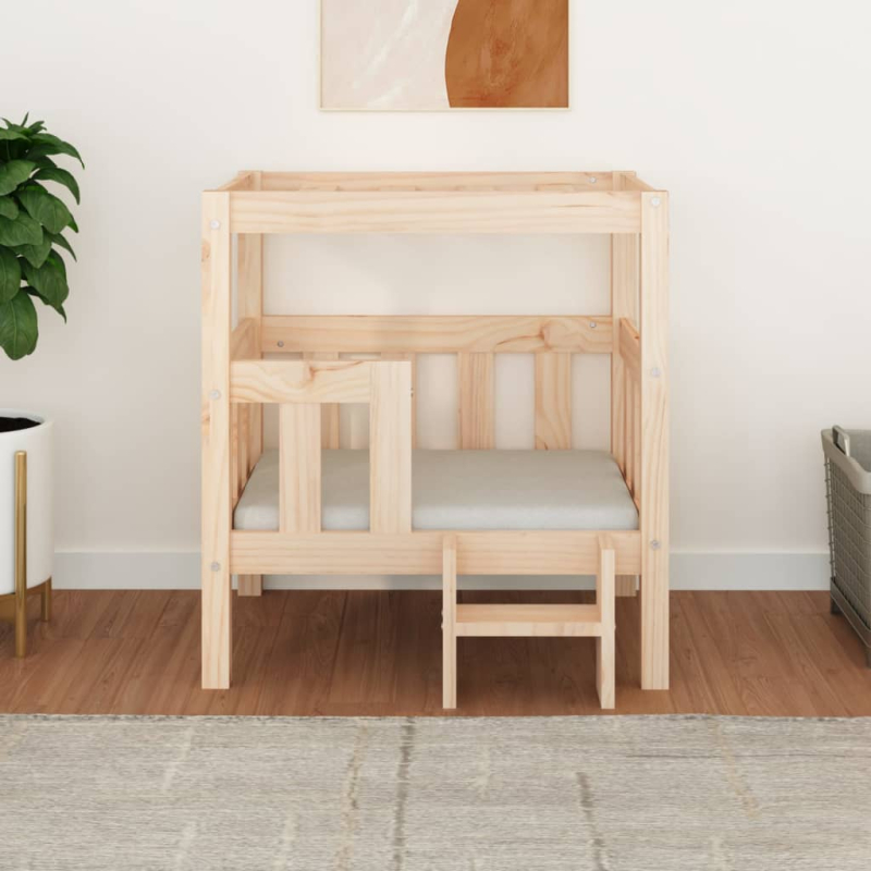 Hundebett 65,5x43x70 cm Massivholz Kiefer