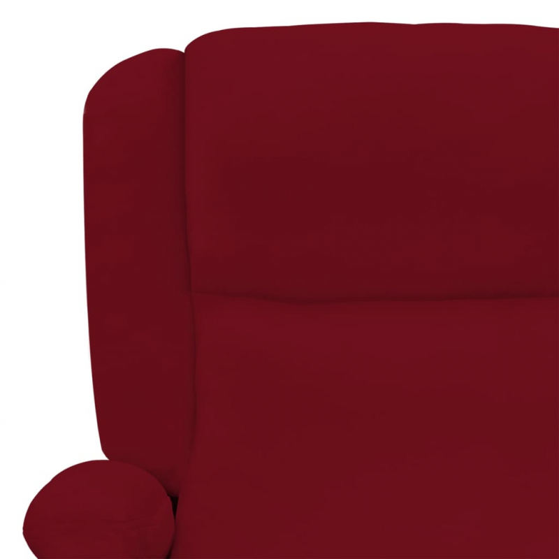 Massagesessel mit Aufstehhilfe Weinrot Samt